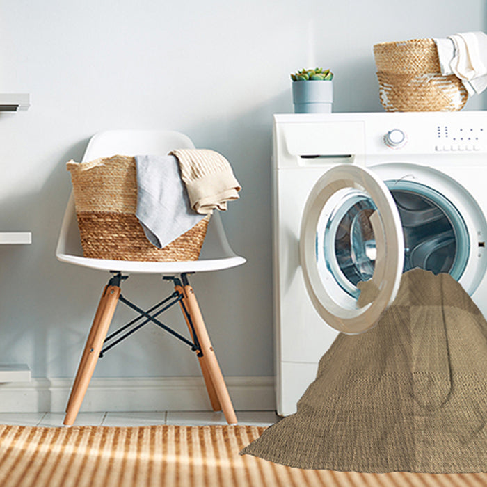 Machine Washable Transitional Brown Sand Brown Rug in a Washing Machine, wshpat3551brn