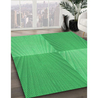 Patterned Neon Green Rug, pat3551grn