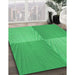 Patterned Neon Green Rug in Family Room, pat3551grn