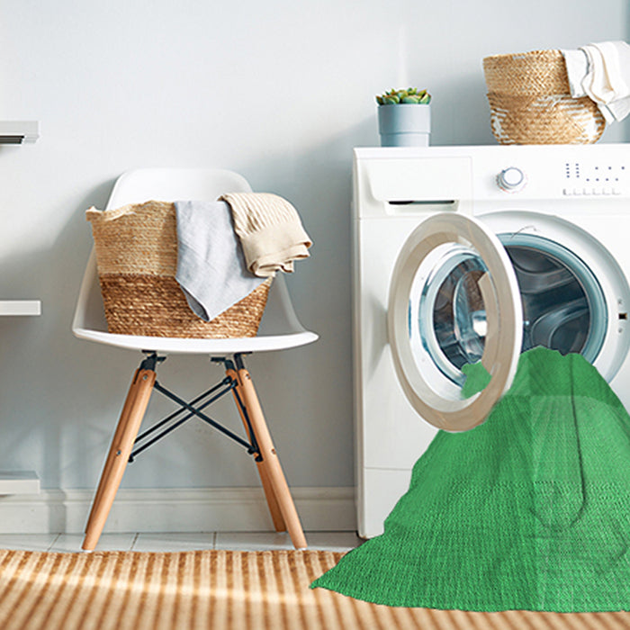 Machine Washable Transitional Neon Green Rug in a Washing Machine, wshpat3551grn