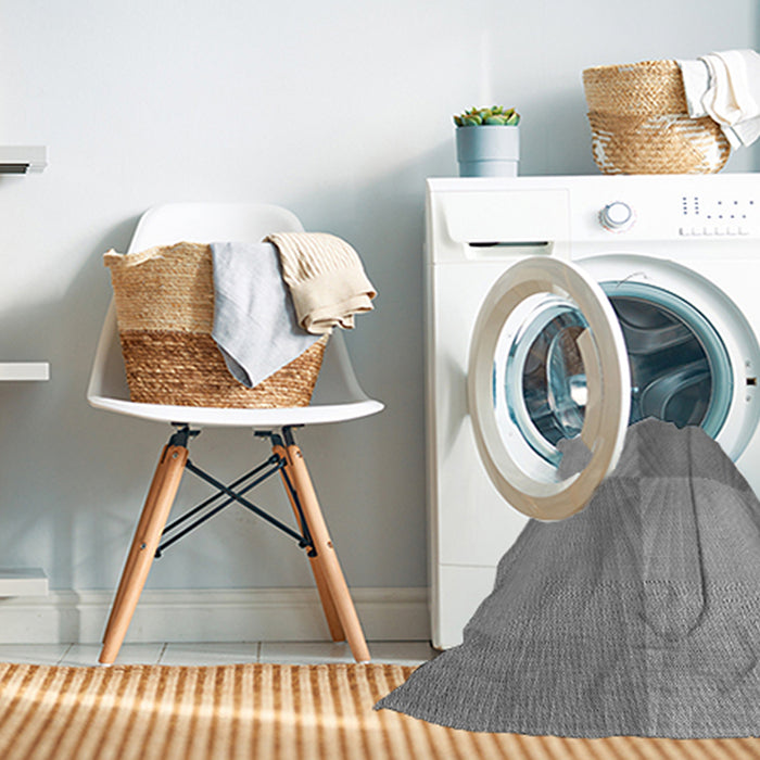 Machine Washable Transitional Cloud Gray Rug in a Washing Machine, wshpat3551gry