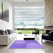 Square Patterned Purple Rug in a Living Room, pat3551pur