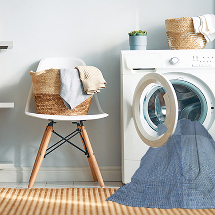 Machine Washable Transitional Steel Blue Rug in a Washing Machine, wshpat3551