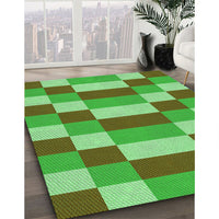 Patterned Seaweed Green Rug, pat3552grn