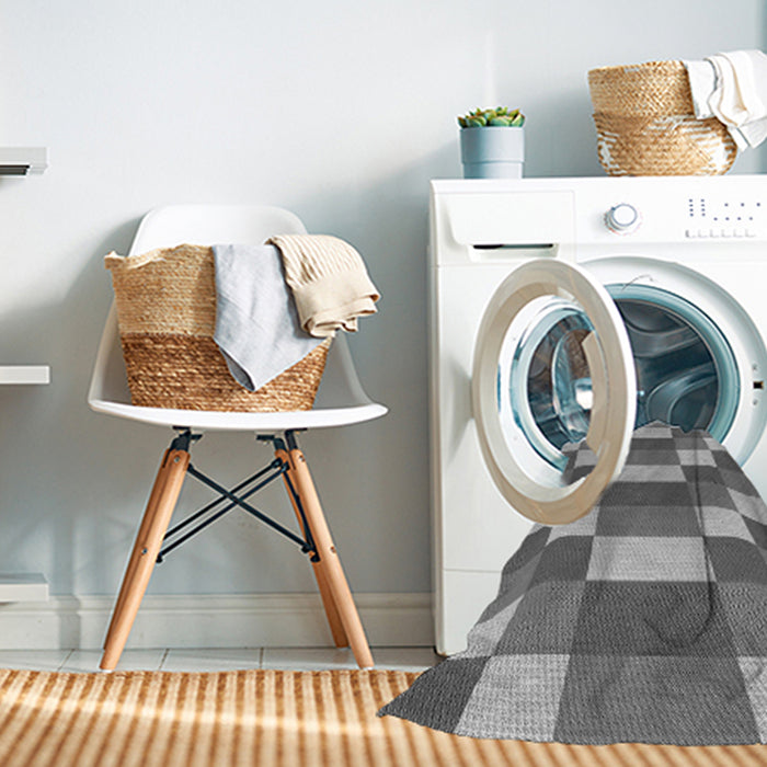 Machine Washable Transitional Cloud Gray Rug in a Washing Machine, wshpat3552gry