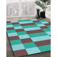 Patterned Ash Gray Rug, pat3552lblu