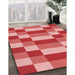 Machine Washable Transitional Red Rug in a Family Room, wshpat3552rd