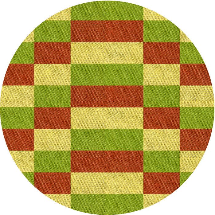 Square Patterned Mahogany Brown Rug, pat3552yw