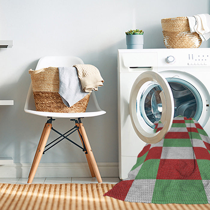 Machine Washable Transitional Green Rug in a Washing Machine, wshpat3552