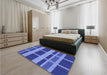 Patterned Sky Blue Rug in a Bedroom, pat3553blu