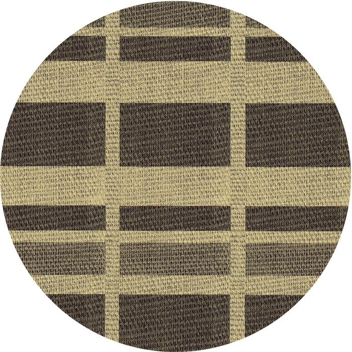 Square Patterned Milk Chocolate Brown Rug, pat3553brn
