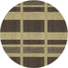 Square Patterned Milk Chocolate Brown Rug, pat3553brn