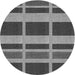 Square Patterned Dark Gray Rug, pat3553gry