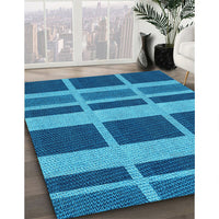 Patterned Blue Rug, pat3553lblu