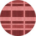 Square Patterned Red Rug, pat3553rd