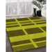 Patterned Green Rug in Family Room, pat3553yw