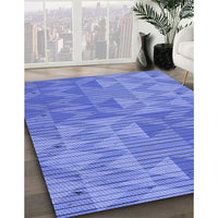 Patterned Sky Blue Rug, pat3554blu