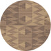 Square Patterned Sienna Brown Rug, pat3554brn