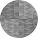 Square Patterned Ash Gray Rug, pat3554gry