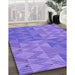 Patterned Purple Mimosa Purple Rug in Family Room, pat3554pur