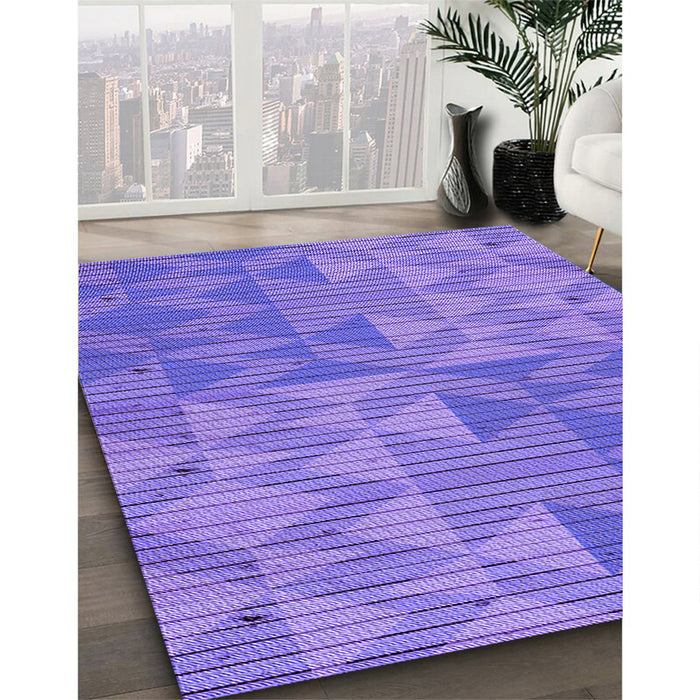 Machine Washable Transitional Purple Mimosa Purple Rug in a Family Room, wshpat3554pur