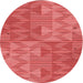 Square Machine Washable Transitional Red Rug in a Living Room, wshpat3554rd