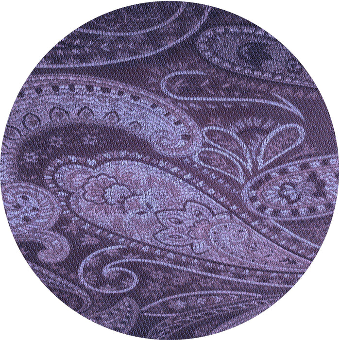 Square Machine Washable Transitional Plum Purple Rug in a Living Room, wshpat3555blu