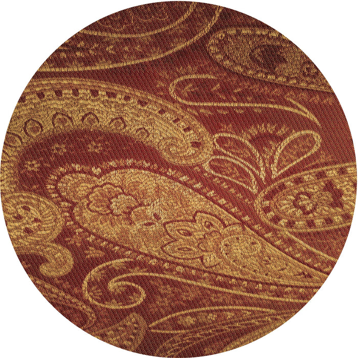 Square Patterned Orange Rug, pat3555brn