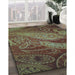 Machine Washable Transitional Red Brown Rug in a Family Room, wshpat3555lblu