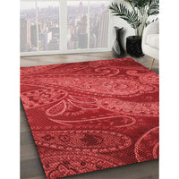 Patterned Red Rug, pat3555rd