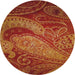 Sideview of Patterned Orange Novelty Rug, pat3555