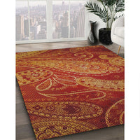 Patterned Orange Novelty Rug, pat3555