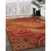 Machine Washable Transitional Orange Rug in a Family Room, wshpat3555