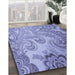 Machine Washable Transitional Slate Blue Rug in a Family Room, wshpat3556blu