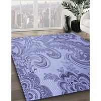 Patterned Slate Blue Rug, pat3556blu