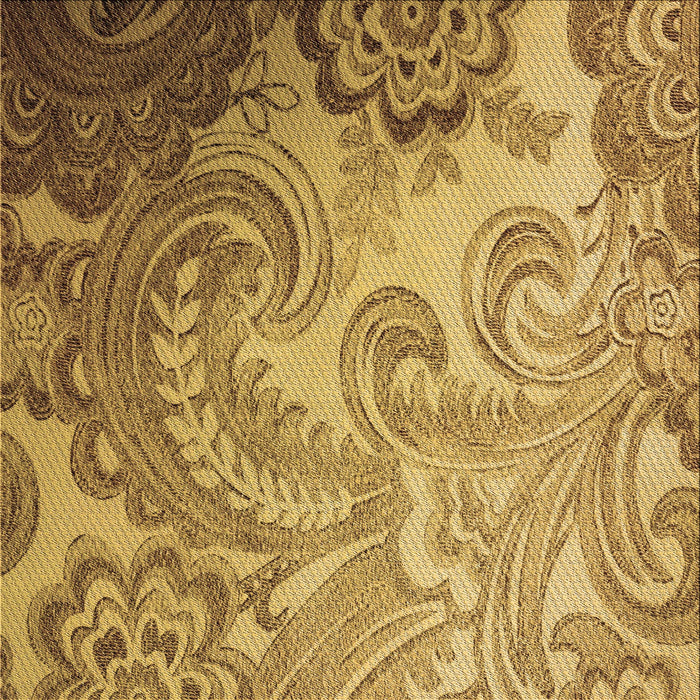 Round Patterned Orange Rug, pat3556brn