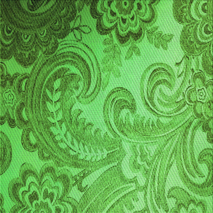 Round Patterned Forest Green Rug, pat3556grn