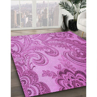 Patterned Violet Purple Rug, pat3556pur