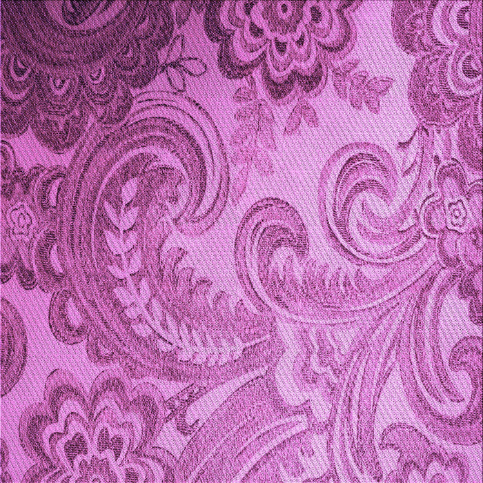 Round Patterned Violet Purple Rug, pat3556pur