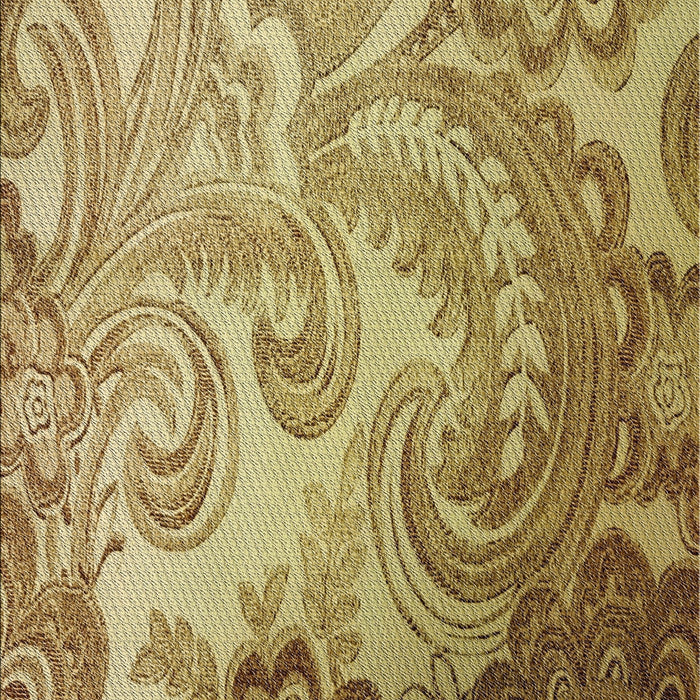 Patterned Dark Bronze Brown Novelty Rug, pat3556