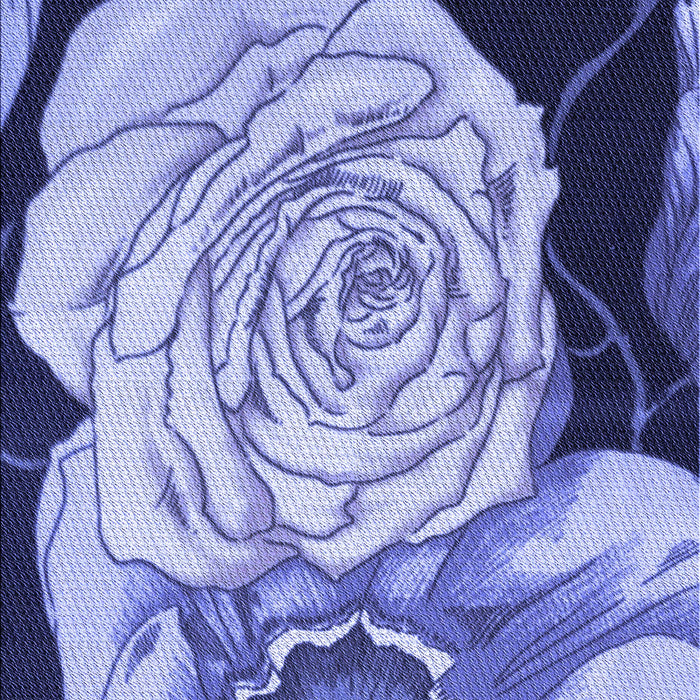 Patterned Jeans Blue Rug, pat3557blu