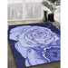 Machine Washable Transitional Jeans Blue Rug in a Family Room, wshpat3557blu