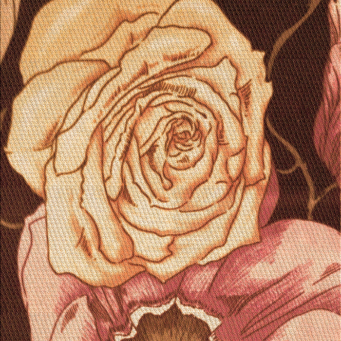 Patterned Yellow Orange Rug, pat3557org