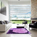 Square Patterned Violet Purple Rug in a Living Room, pat3557pur