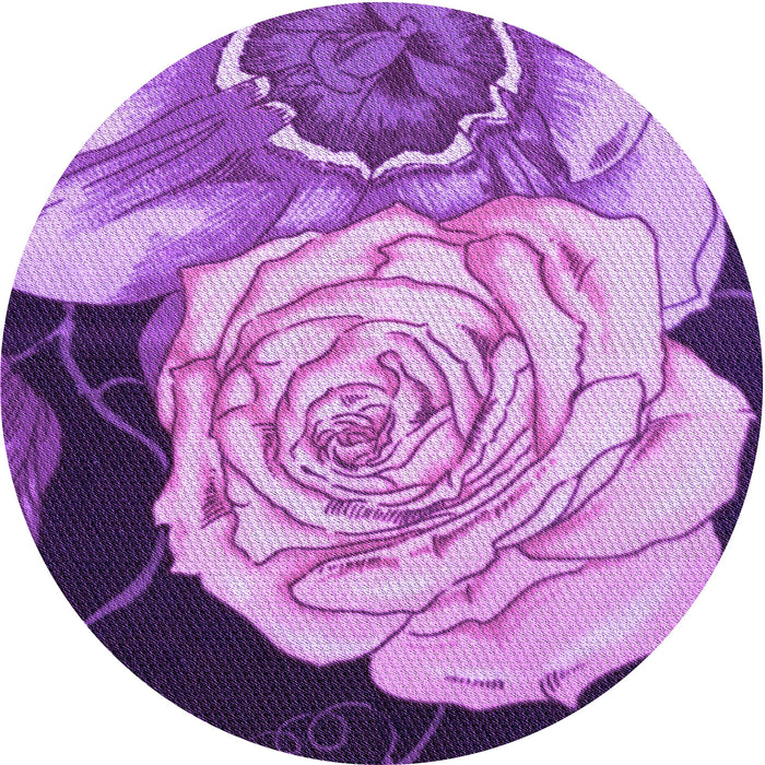 Square Machine Washable Transitional Violet Purple Rug in a Living Room, wshpat3557pur