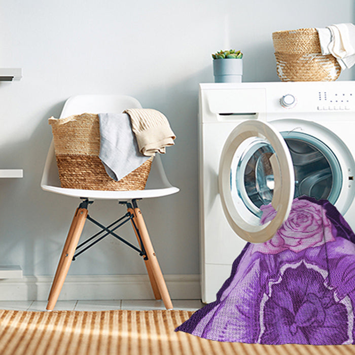 Machine Washable Transitional Violet Purple Rug in a Washing Machine, wshpat3557pur