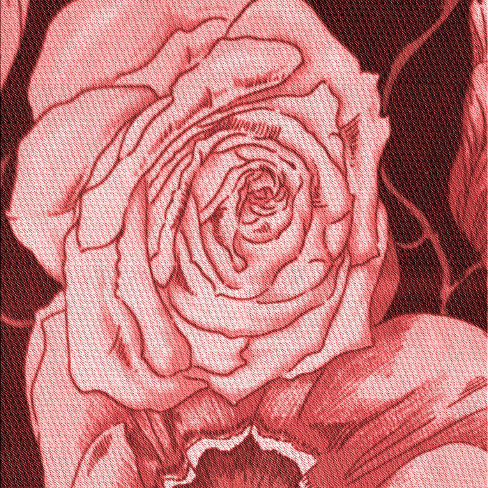 Patterned Light Coral Pink Rug, pat3557rd