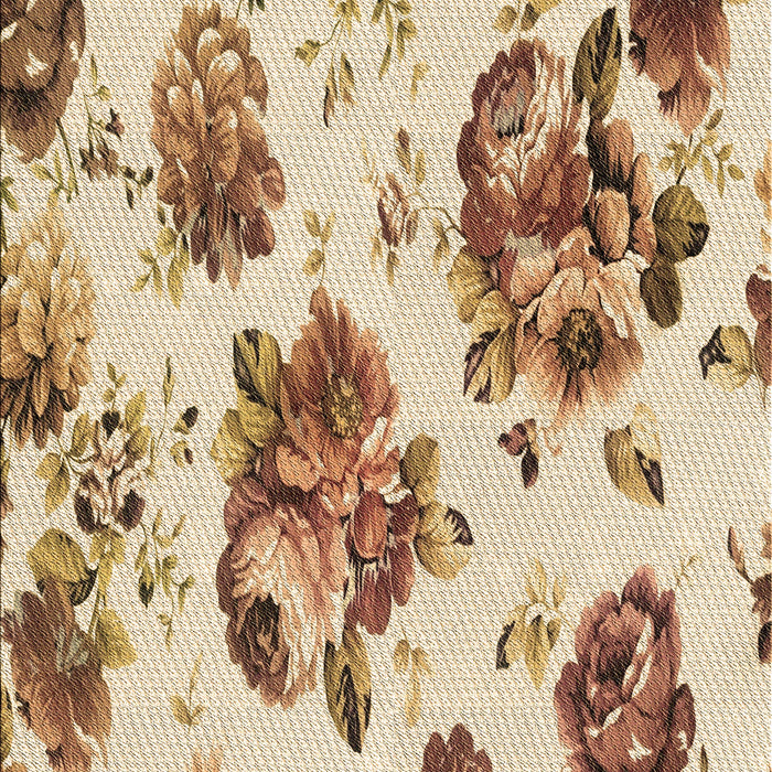 Patterned Khaki Gold Rug, pat3558brn