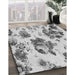 Patterned Silver Gray Rug in Family Room, pat3558gry