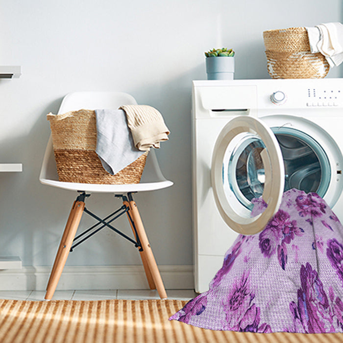 Machine Washable Transitional Blossom Pink Rug in a Washing Machine, wshpat3558pur